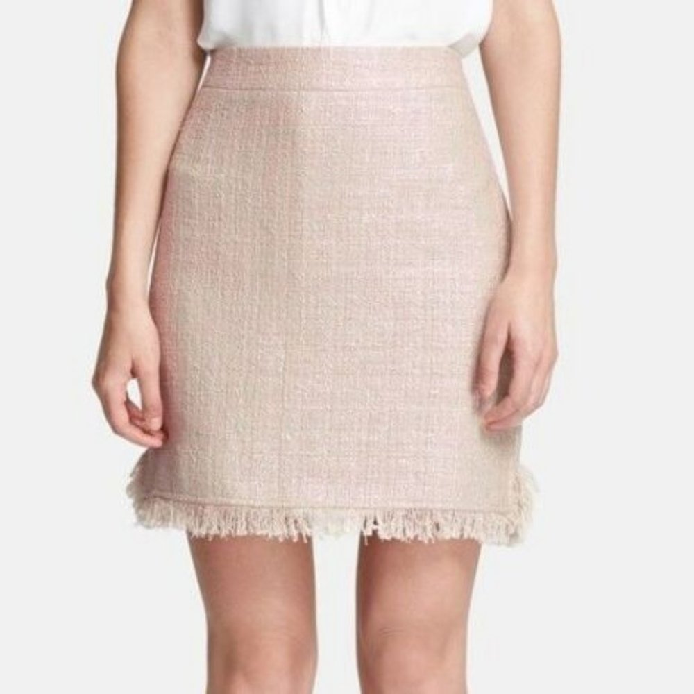Kate Spade NEW Skirt Chic Metallic Fringed Pencil Women's 8